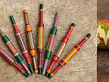 Kutch lacquer rolling pin ~ Belan { D }